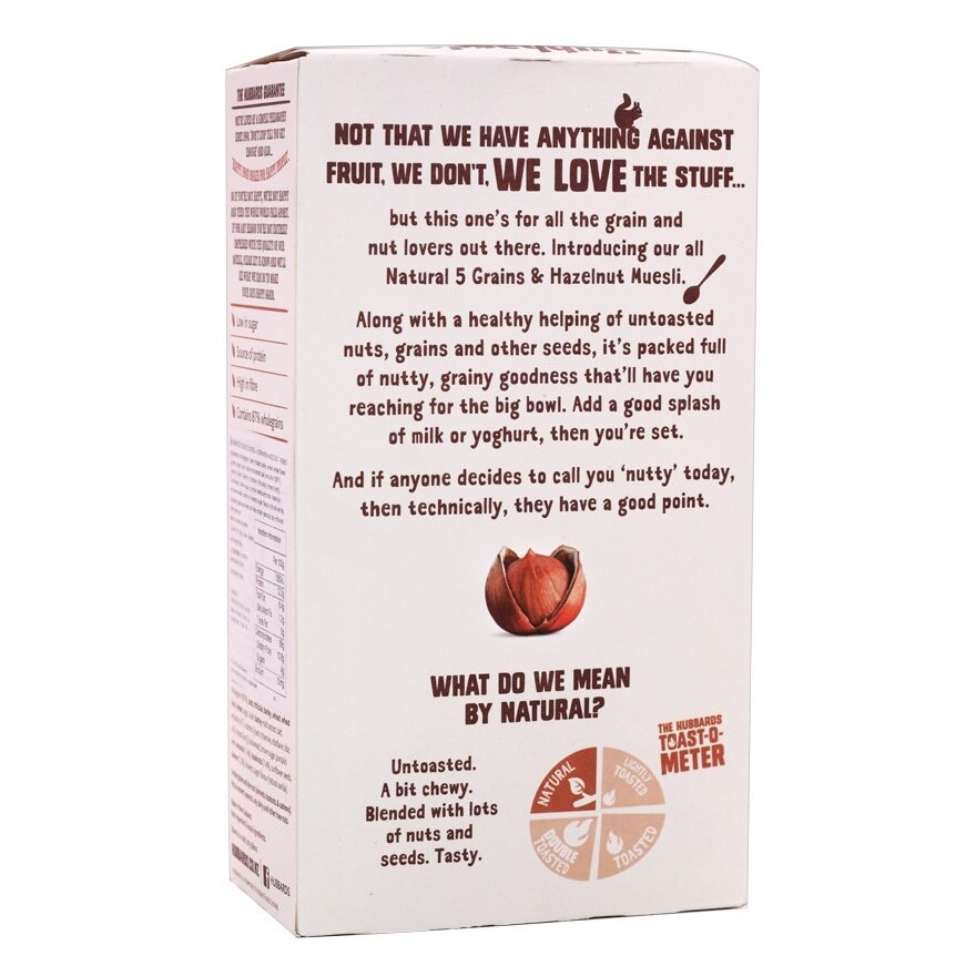 HUBBARDS Toasted Muesli 5 Grains Hzlnut