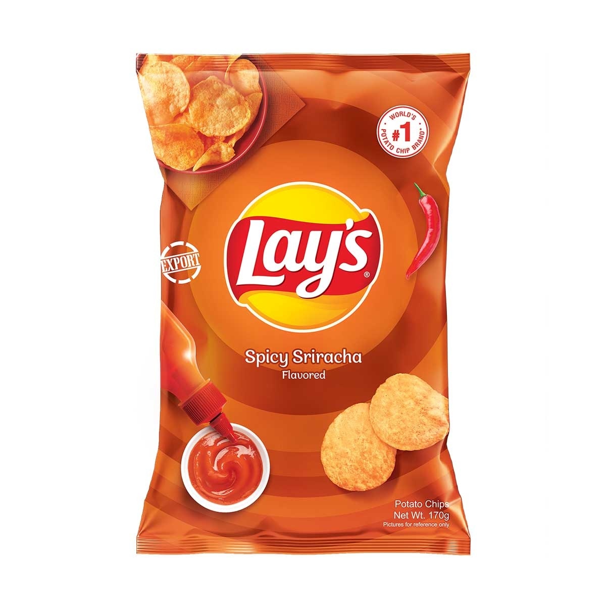 LAY'S Spicy Sriracha Flv Pot Chp