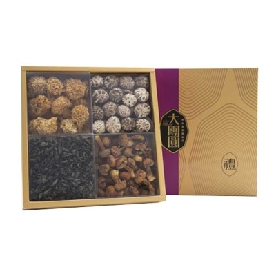 大團圓 - 禮盒D-漳州雪耳100g  + 雲耳100g+ 一級原木花菇250g + 姬松茸113g(*商戶直送) *滿$500免運