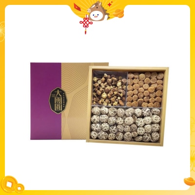 大團圓 禮盒 F- 一等日本北海道元貝M碼 263g +一級原木花菇500g + 姬松茸113g (*商戶直送-大團圓) *滿$500免運 