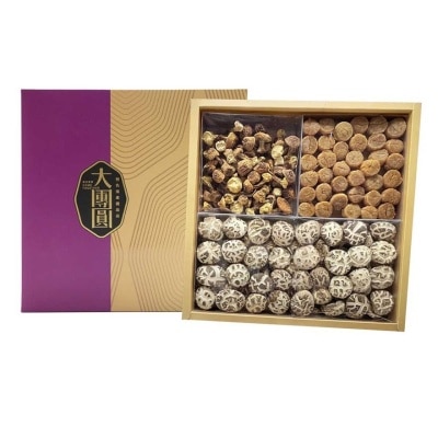 大團圓 禮盒 F- 一等日本北海道元貝M碼 263g +一級原木花菇500g + 姬松茸113g (*商戶直送-大團圓) *滿$500免運
