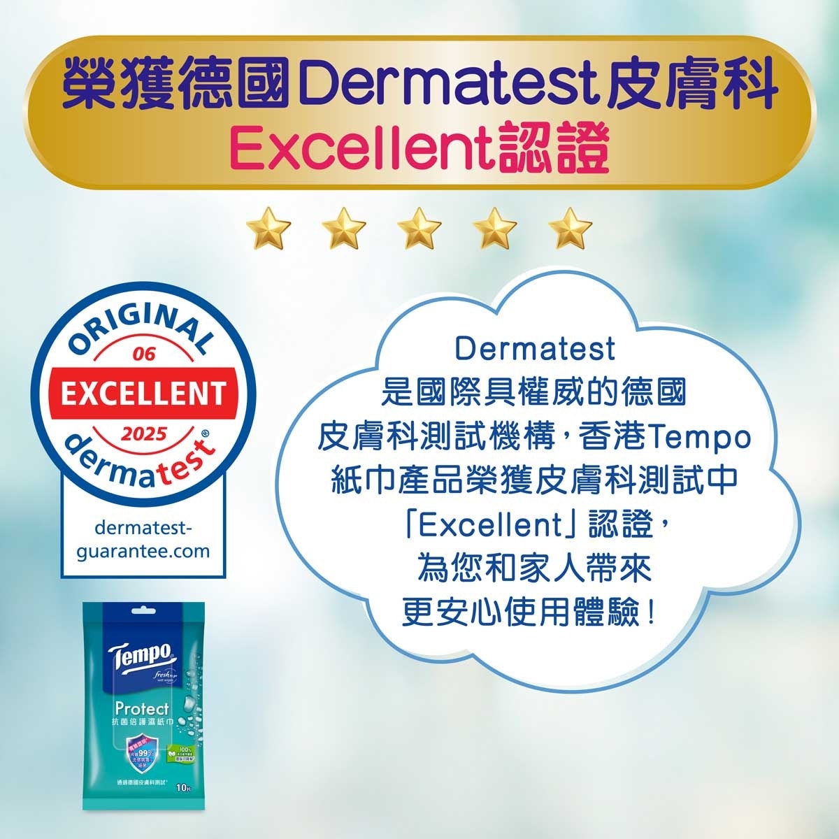 TEMPO Tempo Protect Wet Wipes 10’s