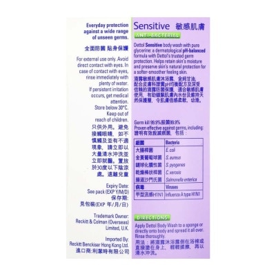 DETTOL Dettol Sensitive Antibacterial Ph- Balanced Body Wash 950g