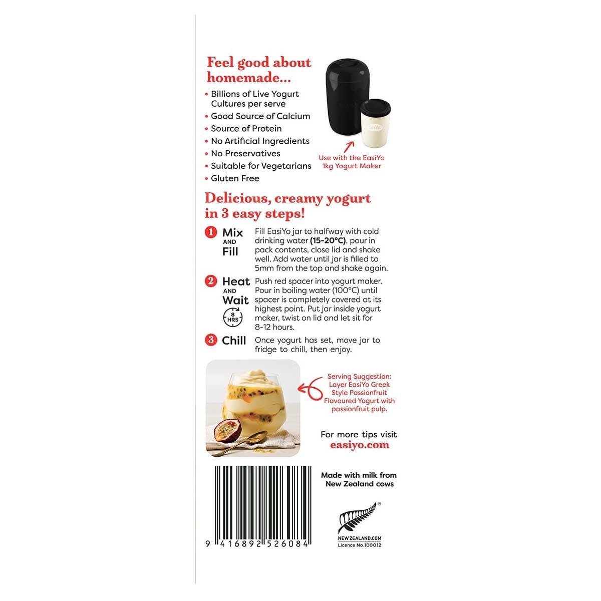 EASIYO Yog Mix-greek Sty Passionfruit Flav