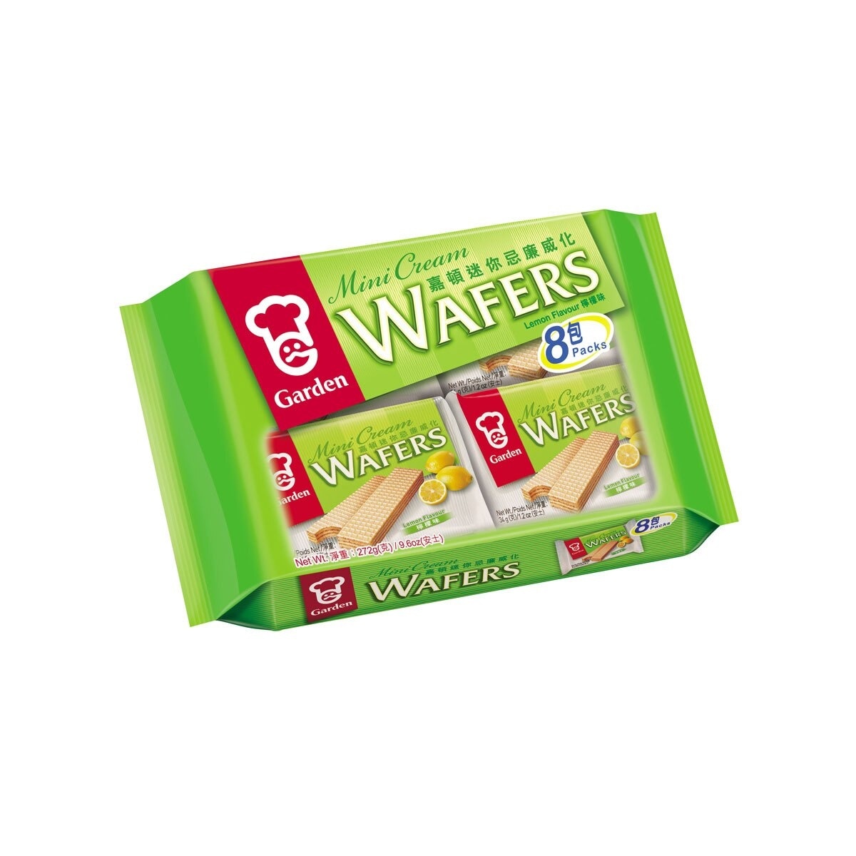 GARDEN Mini Wafer Tray Pack Lemon Flv