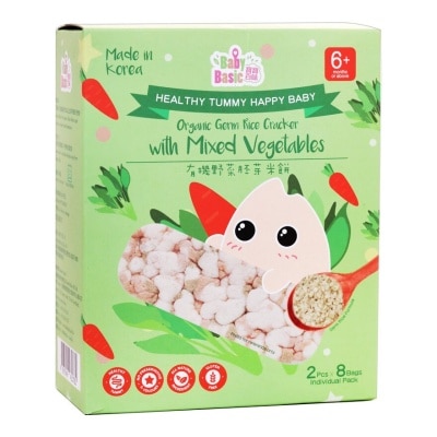 BABY BASIC Ogn Germ Rice Cracker - Mixed Vegetables