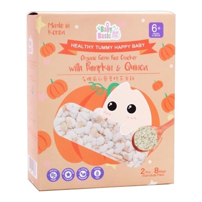 BABY BASIC Ogn Germ Rice Cracker - Pumpkin & Quinoa