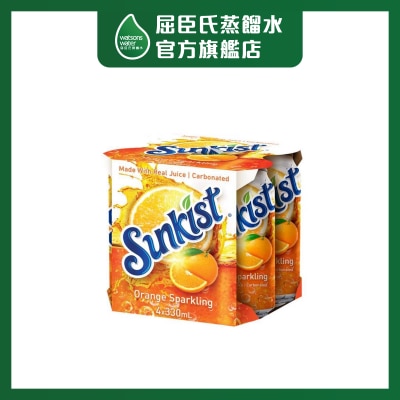 SUNKIST Sparkling Orange Juice Drink 4 Cans