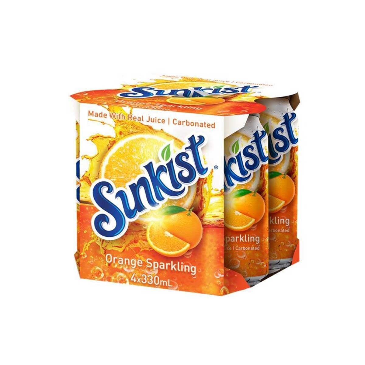 SUNKIST Sparkling Orange Juice Drink 4's