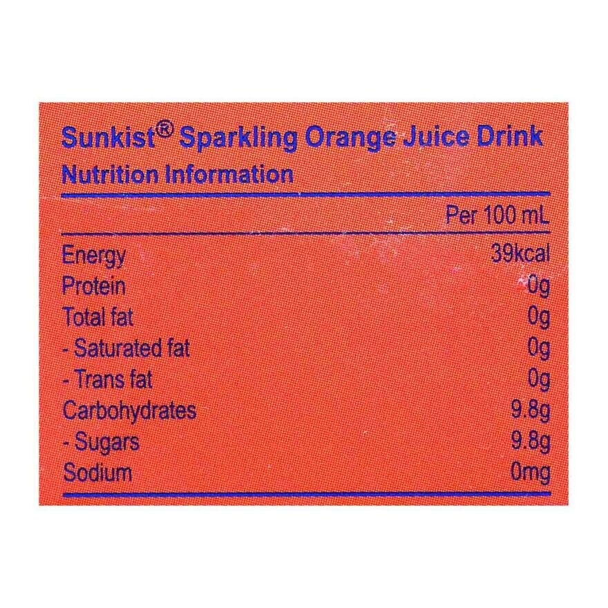 SUNKIST Sparkling Orange Juice Drink 4's