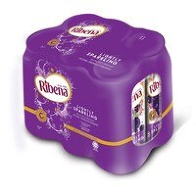 RIBENA Lightly Spk 6 Can Blackcurrant Drink