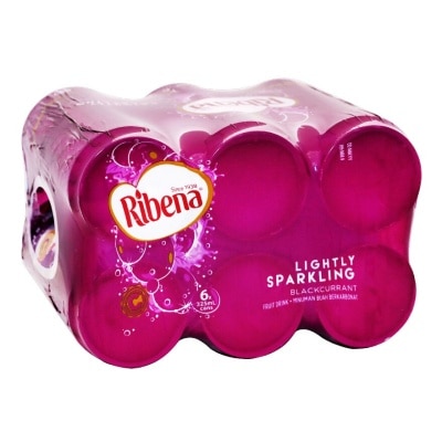 RIBENA Lightly Spk 6 Can Blkcurrant