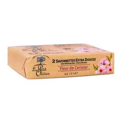 LE PETIT OLIVIER 2 Extra Mild Soap Bars Cherry