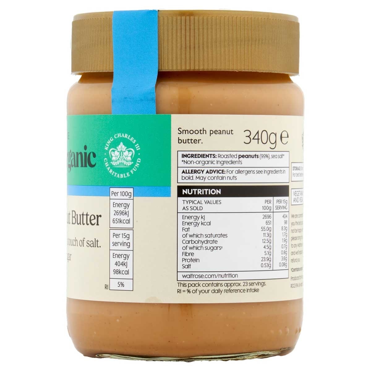 WAITROSE 有機幼滑花生醬 image