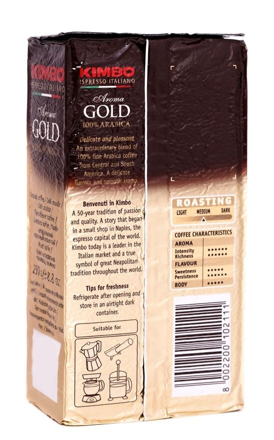 KIMBO Aroma Gold100% Arabica Ground