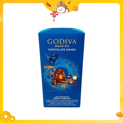 GODIVA Domes Crispy Hazelnut Milk Chocolate