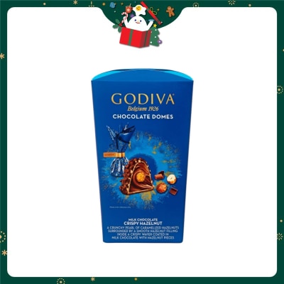 GODIVA Domes Crispy Hazelnut Milk Chocolate
