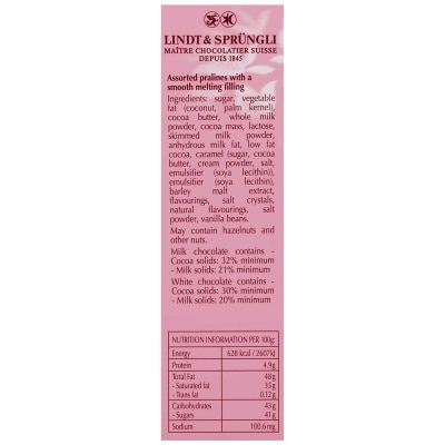 LINDT Assorted Pink Cornet Chocolate