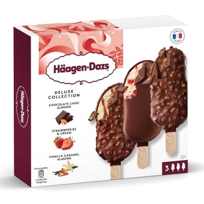 HAAGEN-DAZS 瑰寶系列脆皮雪糕批組合３支裝 [法國](急凍 -18°c)