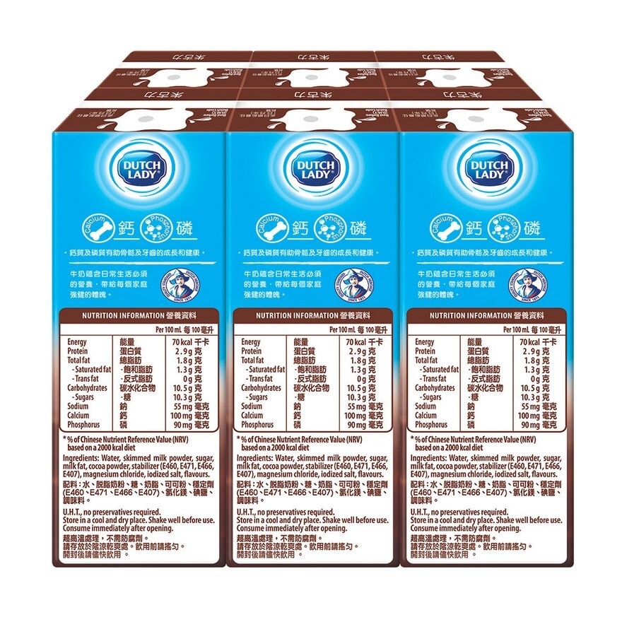 DUTCH LADY Chocolate Milk Beverage 6 X 225 Ml