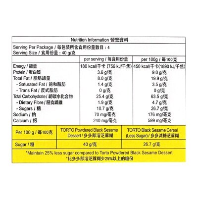 多多 減糖芝麻糊
