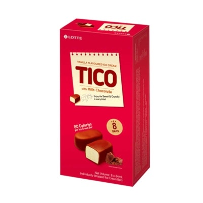 LOTTE Tico Milkchoc Ice Cream Bar 8's