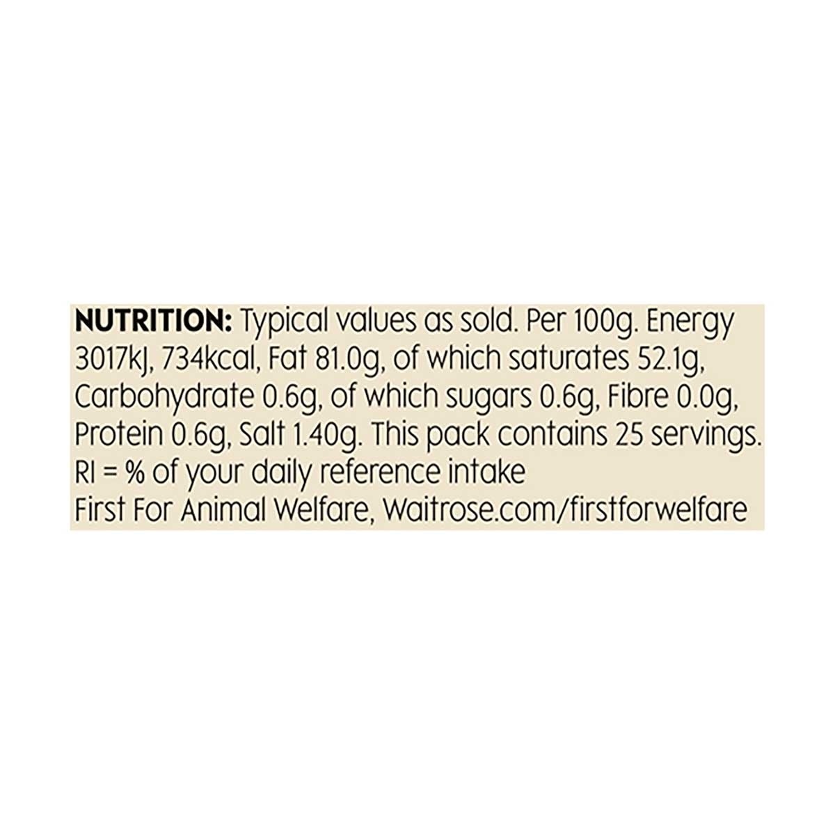 WAITROSE DUCHY Organic English Butter - Salted(chilled 0-4°c)