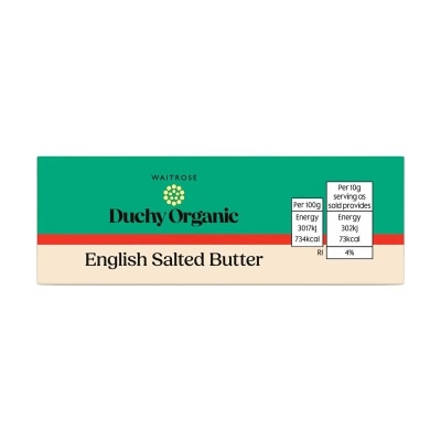 WAITROSE DUCHY Organic English Butter - Salted(chilled 0-4°c)