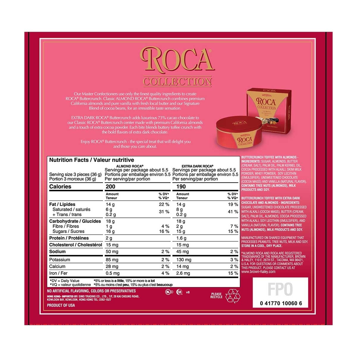 ALMOND ROCA Almond And Dark Roca