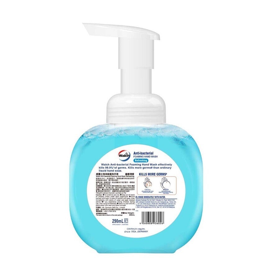 WALCH Walch Antibacterial Foaming Hand Wash Refreshing 290ml