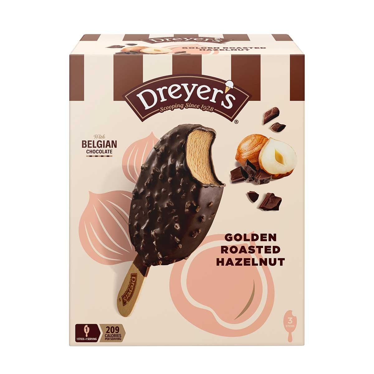DREYER'S Dc Hazelnut W/darkchocolate Stick Mp (Packaging random pick)