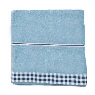 MIINE Pattern Bath Towel - Blue Check