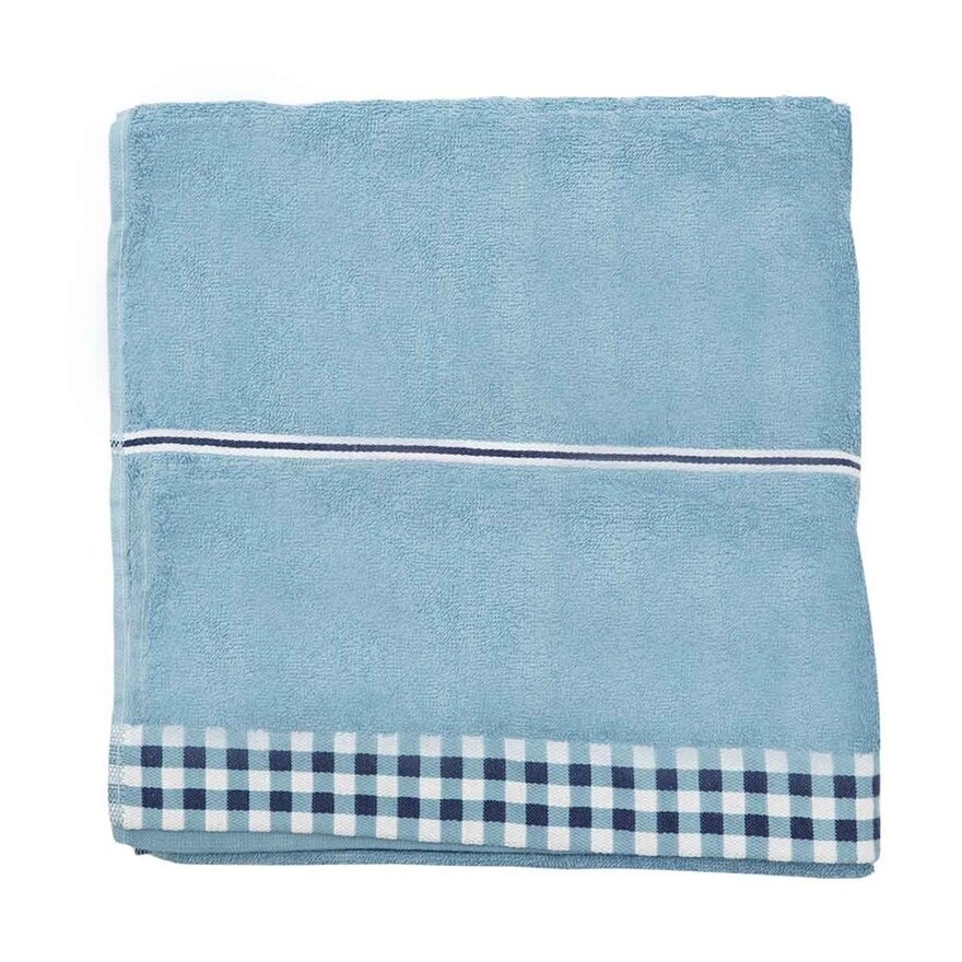 MIINE Pattern Bath Towel - Blue Check