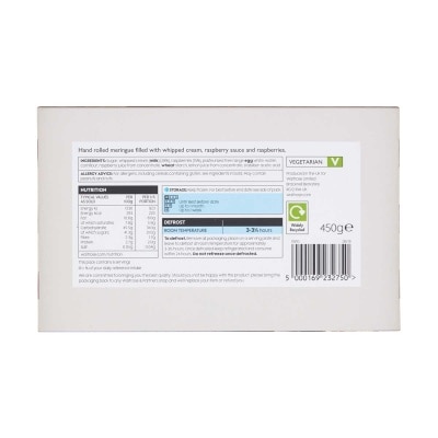 WAITROSE Wr Roulade Raspberry Meringue [ Uk](frozen -18°c)
