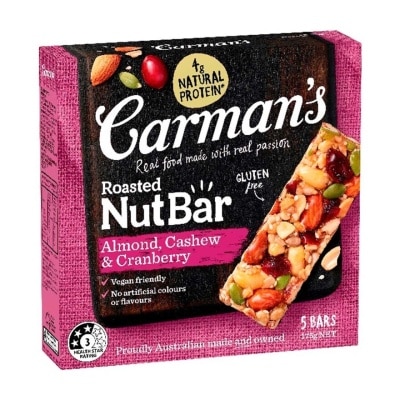 CARMAN'S Almond Cashew& Crnberry Nut Bar