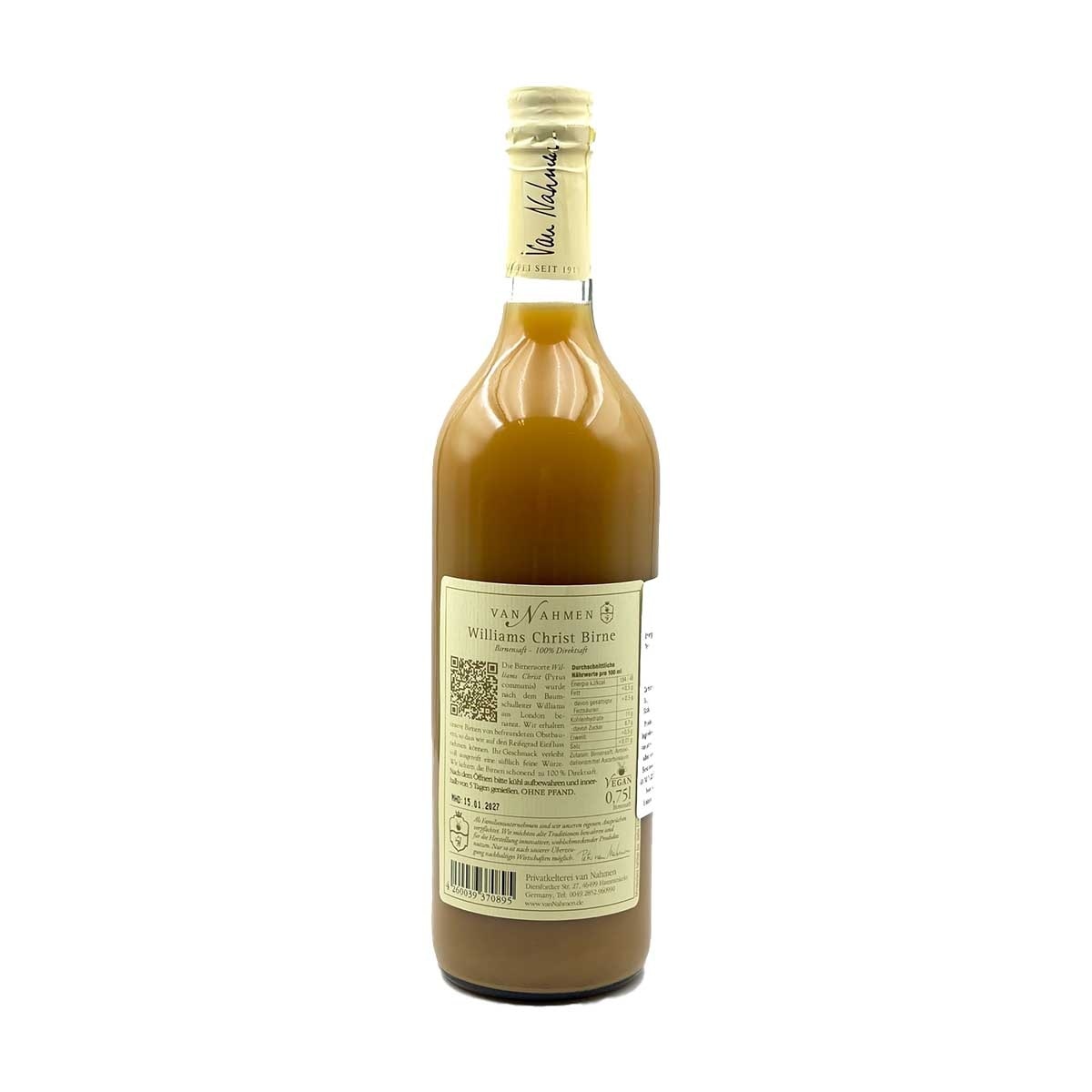 VAN NAHMEN Pear Juice.