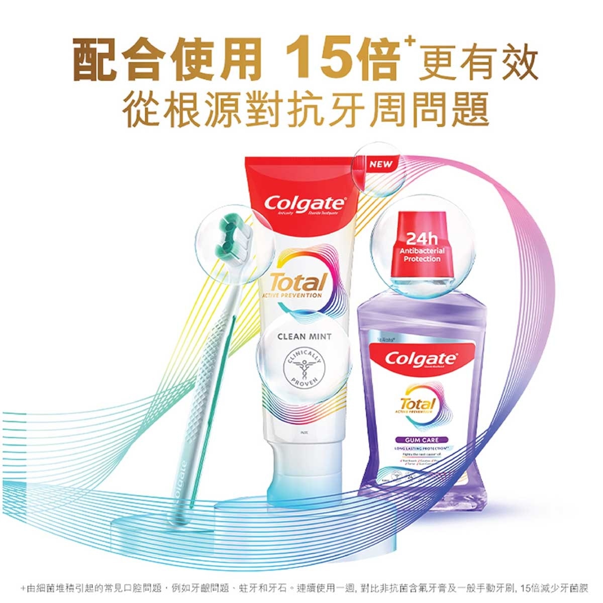 COLGATE Total Pro Gum Health 24 Hours Reduce Bacteria Mouthwash Mouth Rinse