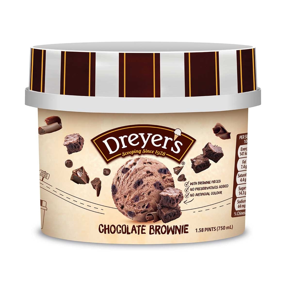 DREYER'S Grand Chocolate Brownie Ice Cream [hong Kong](frozen -18°c) (Packaging random pick)