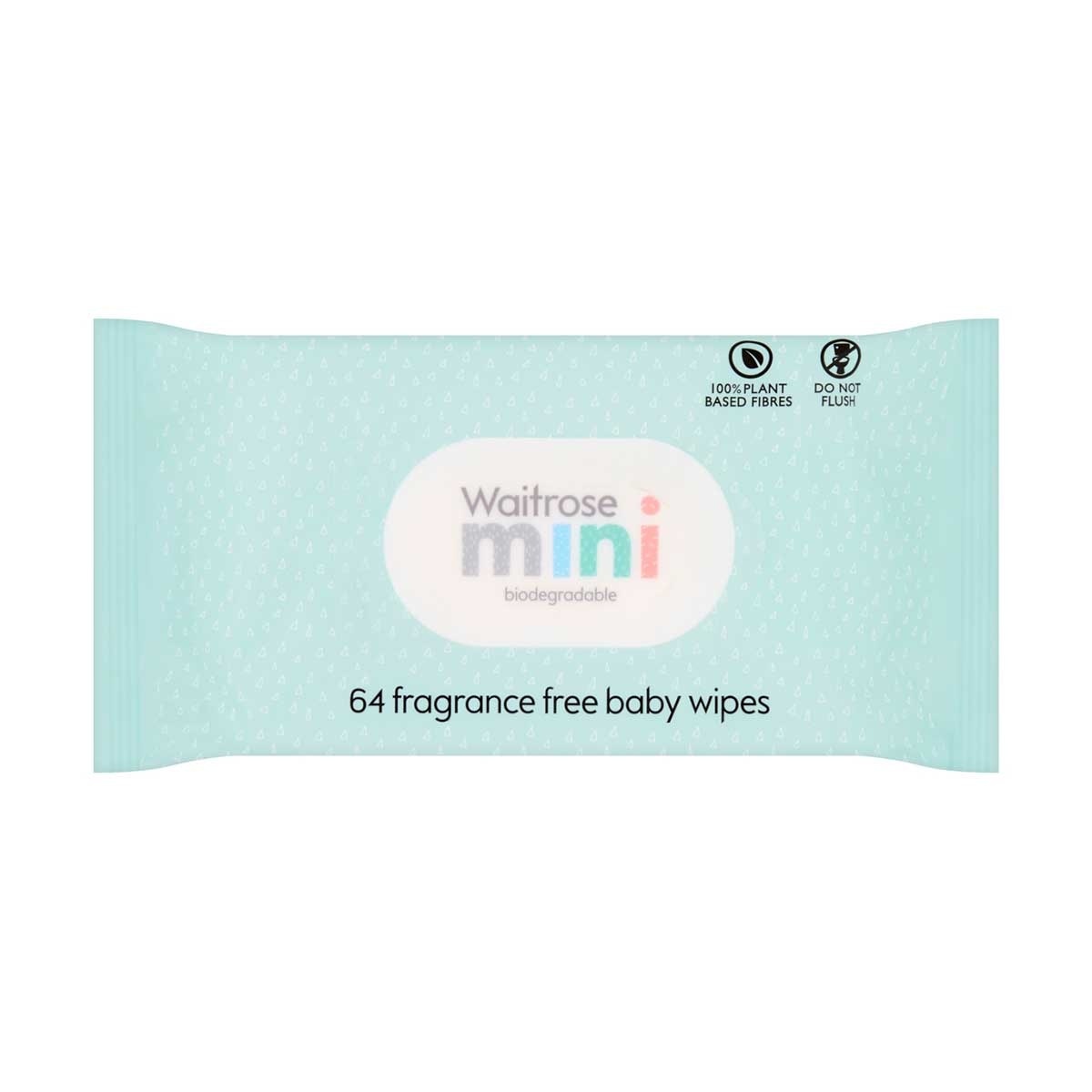 WAITROSE Mini Baby Wipes Fragrance Free