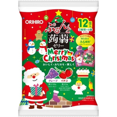 ORIHIRO X'mas Konj Jelly Pouch Grape+s.berry