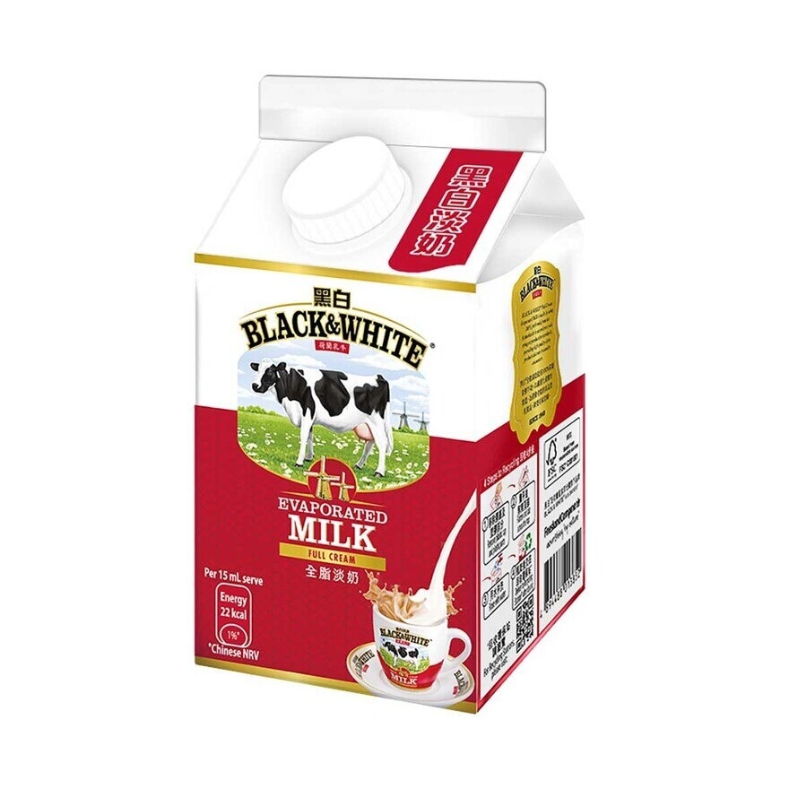 BLACK & WHITE Full Cream Evaporated Milk 450ml