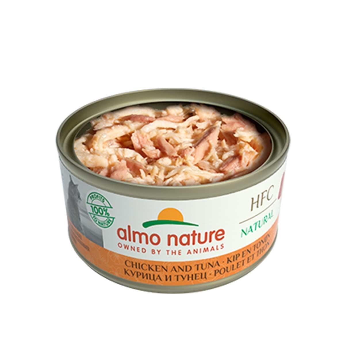 ALMO NATURE Adult Cat Hfc 70g Can Food - Chicken And Tuna