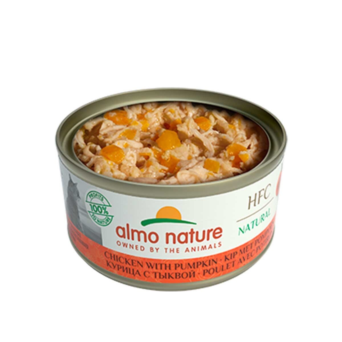 ALMO NATURE Adult Cat Hfc 70g Can Food - Chicken With Pumpkin