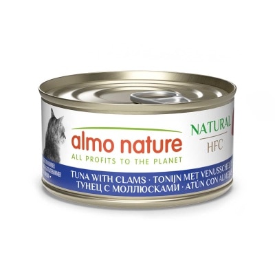 ALMO NATURE 成貓 HFC 70g 罐頭 - 吞拿魚和蜆肉