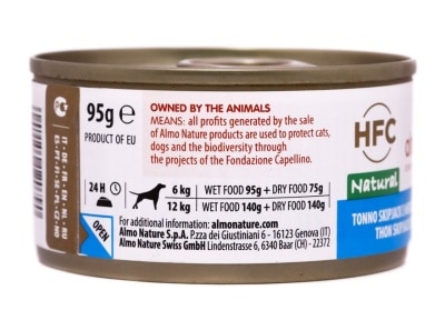 ALMO NATURE 成犬 HFC 95g 罐頭 - 正鰹吞拿魚和鱈魚