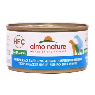 ALMO NATURE 成犬 HFC 95g 罐頭 - 正鰹吞拿魚和鱈魚