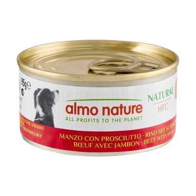 ALMO NATURE - 成犬 Hfc 95g 罐頭 - 牛肉和火腿
