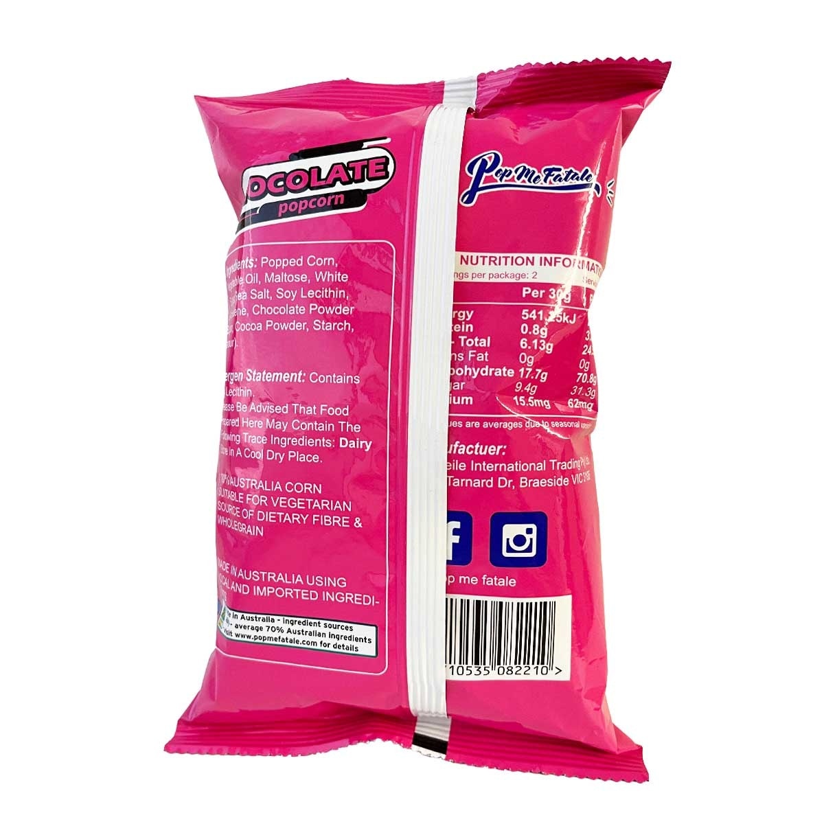POP ME FATALE Chocolate Flv Bag Popcorn