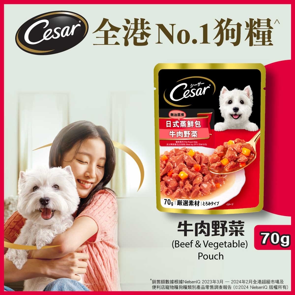 CESAR Jp Pouch Beef Veg