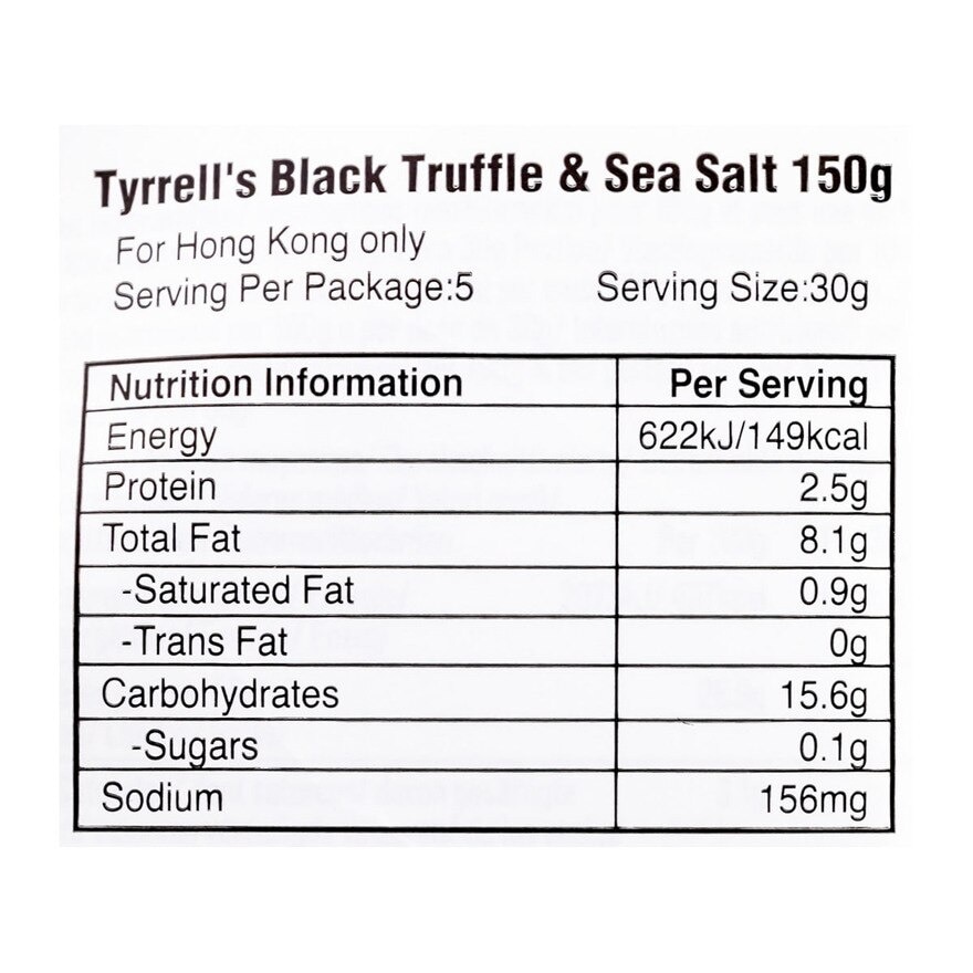 TYRRELLS Truffle&sea Salt P. Chips